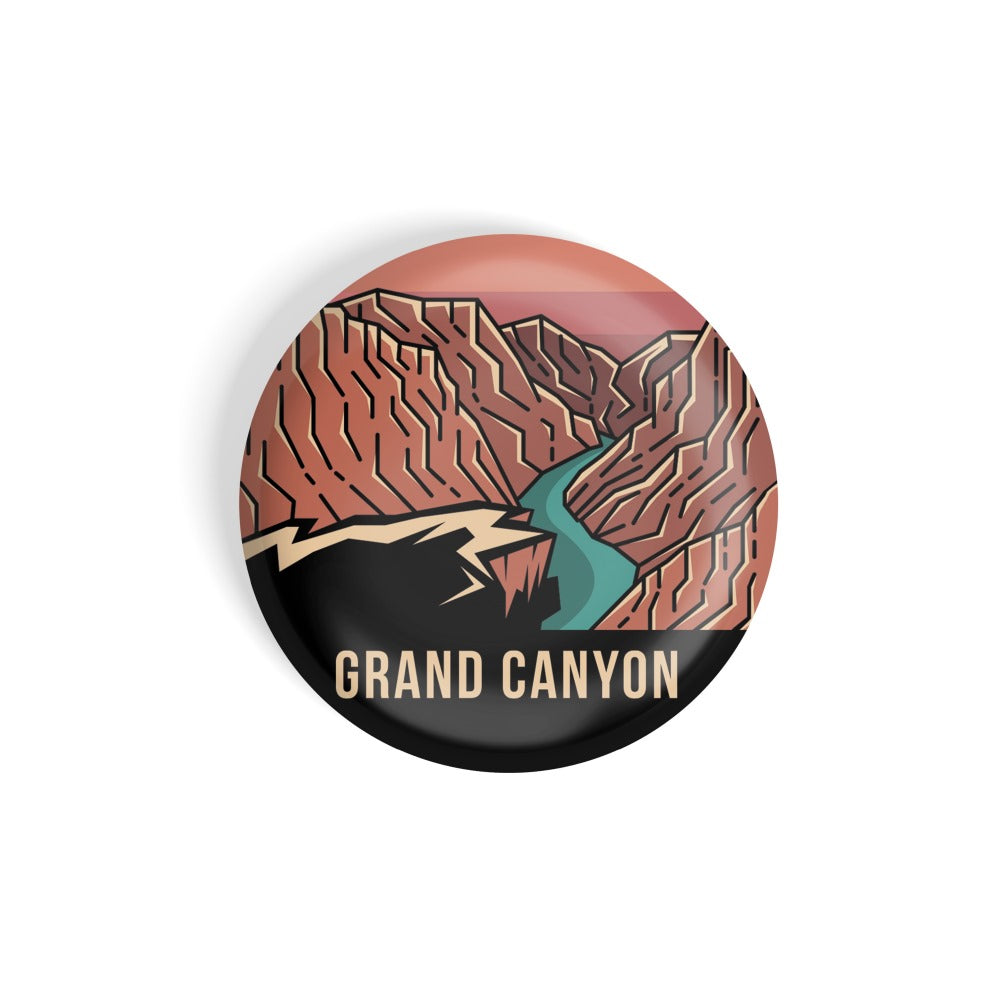 dhcrafts Round Fridge Magnet Multicolor Grand Canton D1 Glossy Finish Design Pack of 1 (75 mm)